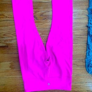 Lululemon wunder train high rise leggings in rare color sonic pink